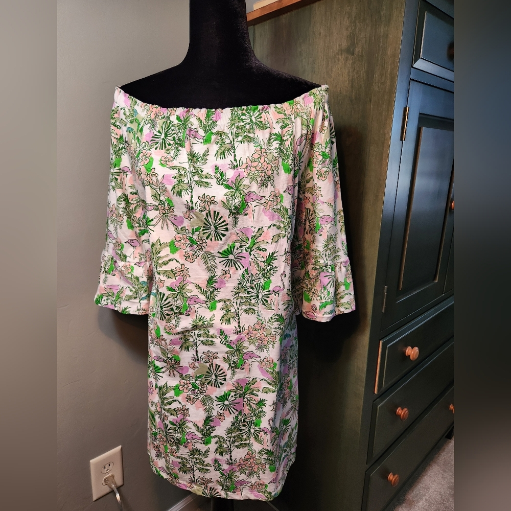 Stella Parker Floral Off Shoulder Dress, Small
